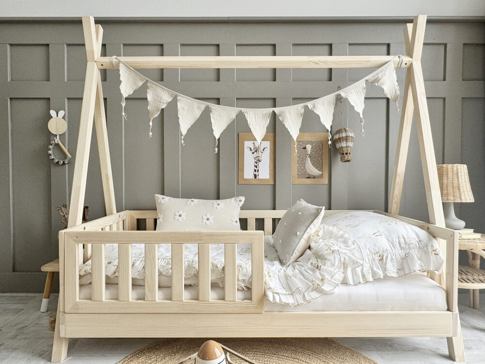 Basic Tipi Montessori 90x190 onbehandeld hout