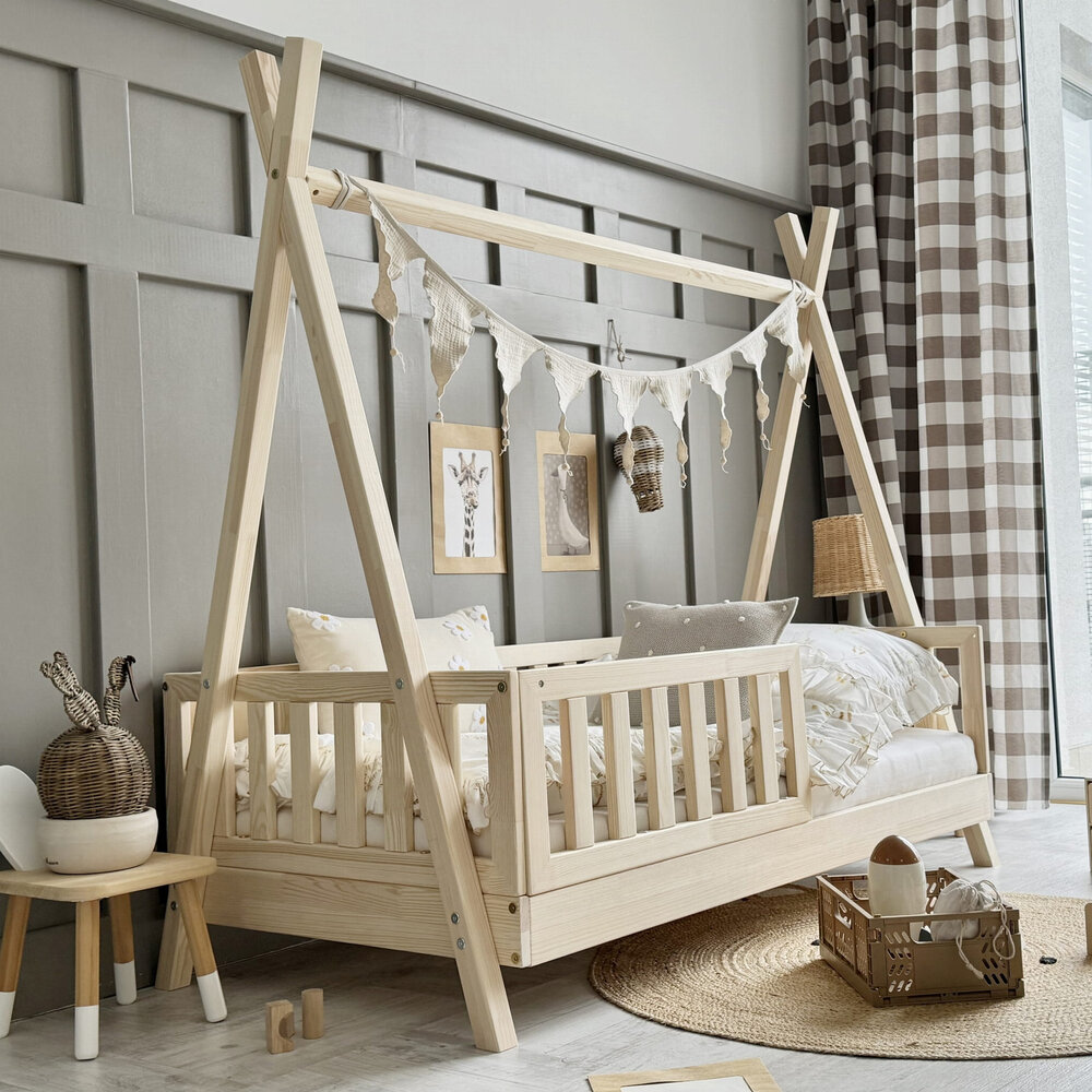 Basic Tipi bed 90x190 grenen
