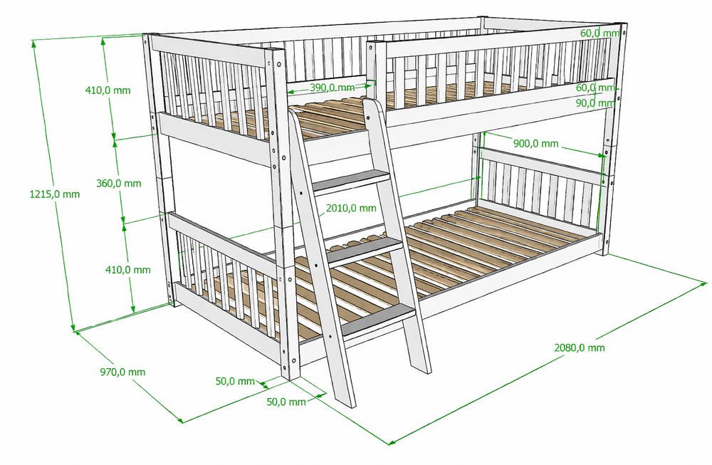 maten bed ortelle