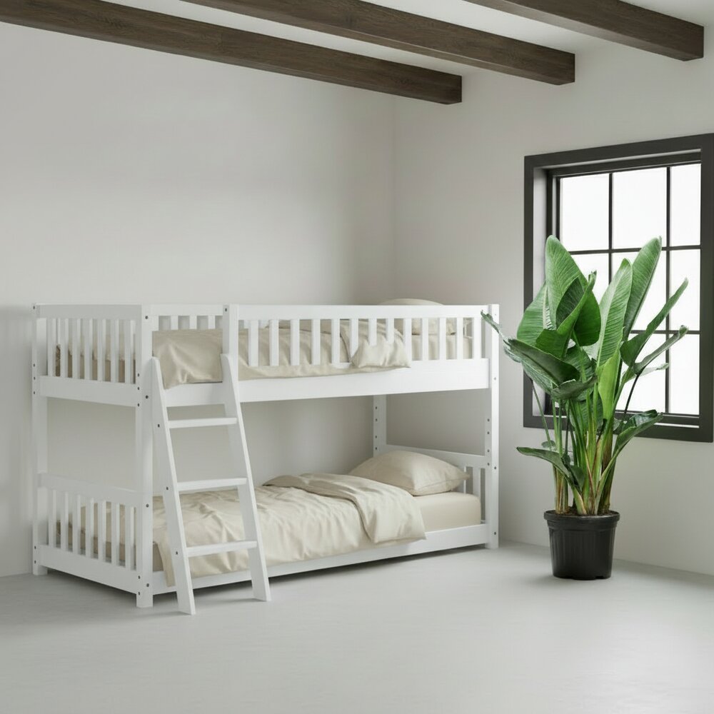 Ortelle deelbaar stapelbed 90x200 wit