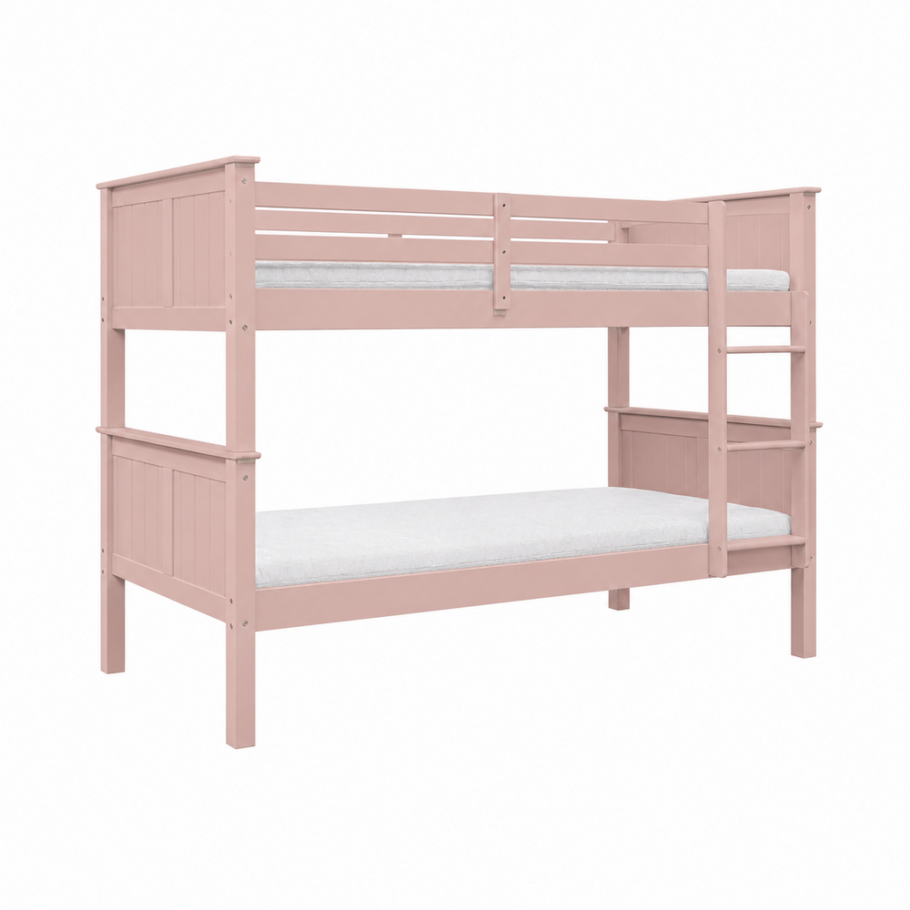 collet paneel deelbaar stapelbed 90x200 roze