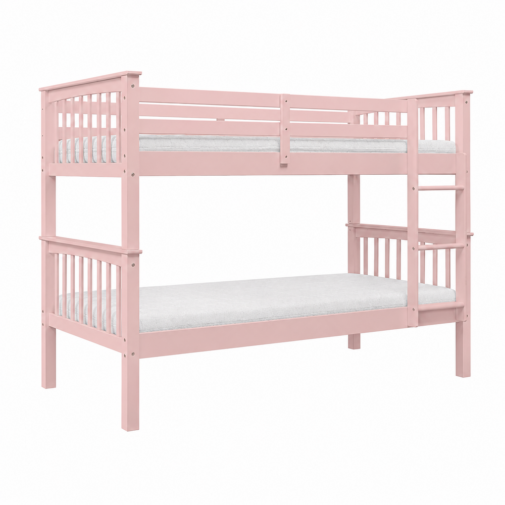 Collet stapelbed spijl roze 90x200