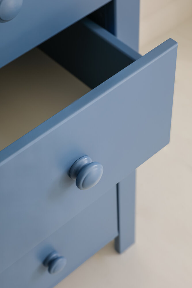 detail laden in blauw