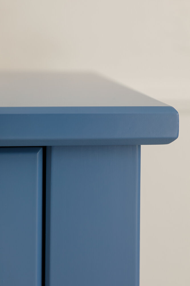 detail commode blauw