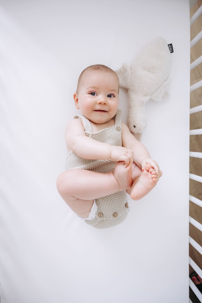 ABZ babymatras Tencel Witte panter 60x120 HR 30 koudschuim