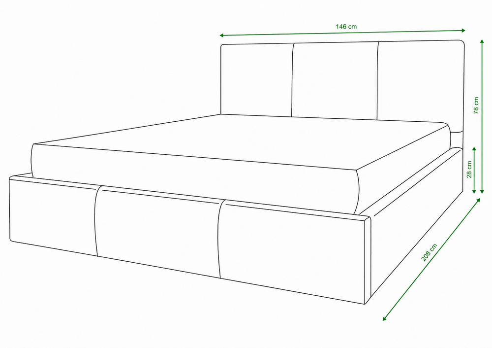 maten 140x200 bed