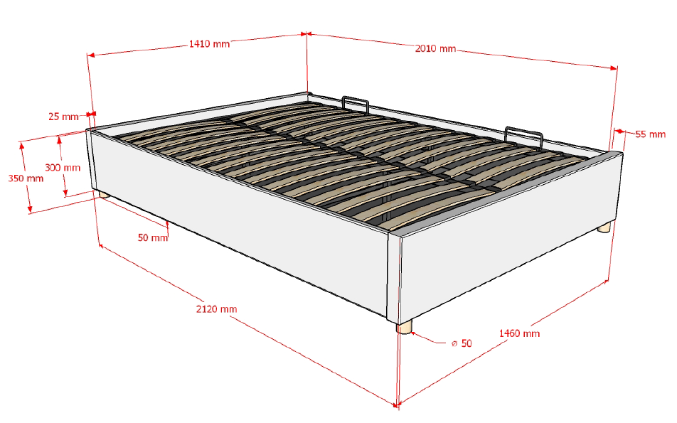 maten 140x200 bed