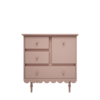 Babushka commode 3 laden 1 deur pink