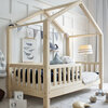 Basic love 80x160 montessori huis bed onbehandeld hout
