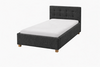 Luna gestoffeerd bed 90x200 antraciet