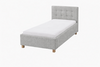 Luna gestoffeerd bed 90x200 cement grijs
