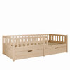Miyo bedbank met laden naturel grenen