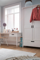 Infanskids Solvita 2 deurs kledingkast + lade wit 