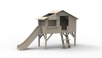 boomhut met glijbaan taupe