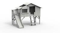 boomhut bed glijbaan pearl grijs