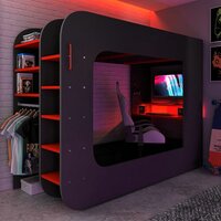 Trasman the Cube gaming bed 90x200 antraciet