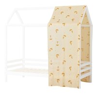 Hoppekids Ole lukoie geel gordijn tbv 90x200 huisbed