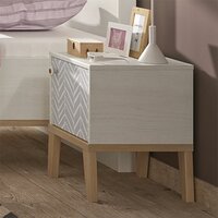 Alika nachtkastje wit kastanje look