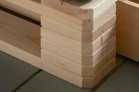 Pallet bed +  opberglade 140x200 naturel