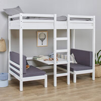 incl kussen/matras set grijs