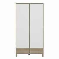 Achille 2 deurs kast eiken wit 