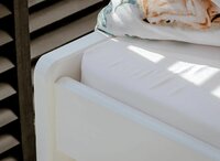 Salanto 3 in 1 bedbank slapen logeren en opbergen 90x200 massief grenen wit