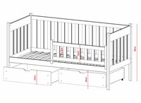 optie 1/2 afneembare uitval links of rechts mogelijk