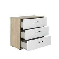 Erwan ladenkast kastanje hout / wit look