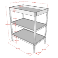 Jaxx Dino meegroei ledikant 70x140 beuken wit