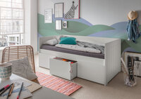 emma bedbank met 3 grote laden 90x200 wit