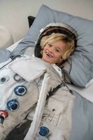 Snurk dekbedovertrek Astronaut grijs 2 persoons 200x200/220