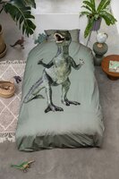 Snurk dekbedovertrek Dino Jurassic Green 2 persoons 200x200/220