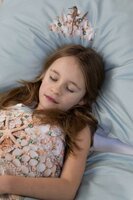 Snurk dekbedovertrek Mermaid aqua 2 persoons 200x200/220