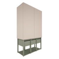 Tweens 2 deurs kast zand eucalyptus