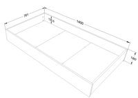 Tweens meegroei ledikant 70x140 eucalyptus