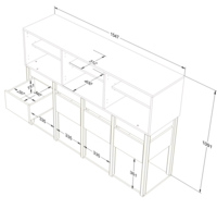 maten wandkast tweens