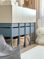 Tweens wandkast zand blauw