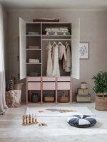 Tweens 2 deurs kast zand koraal roze