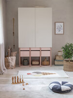 Tweens 2 deurs kast zand koraal roze