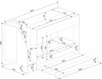 Trasman Easy 90x190 3 persoons stapelbed met zij trap wit -cascina