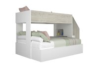 Trasman Easy 90x200/140x200 family stapelbed met zij trap wit -cascina