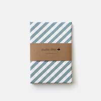 Studio ditte hoeslaken strepen blauw 70x150