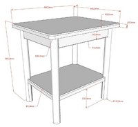 maten olive nachtkastje