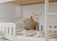 Karanza stapelbed met logeerlade massief grenen 90x200 wit