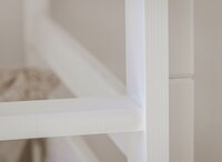 Karanza stapelbed met logeerlade massief grenen 90x200 wit