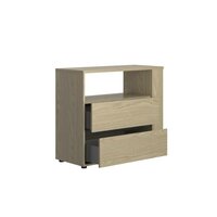 Nael ladekast 2 laden eiken / zwart 