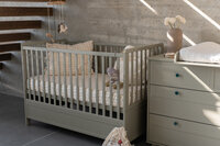 Vintage meegroei ledikant 70x140 eucalyptus