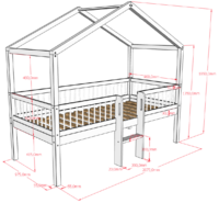 maten huis bed forrest wit