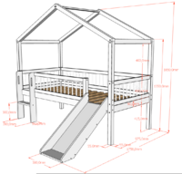 maten forrest glijbaan bed