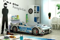 Racer auto bed zilver 80x160